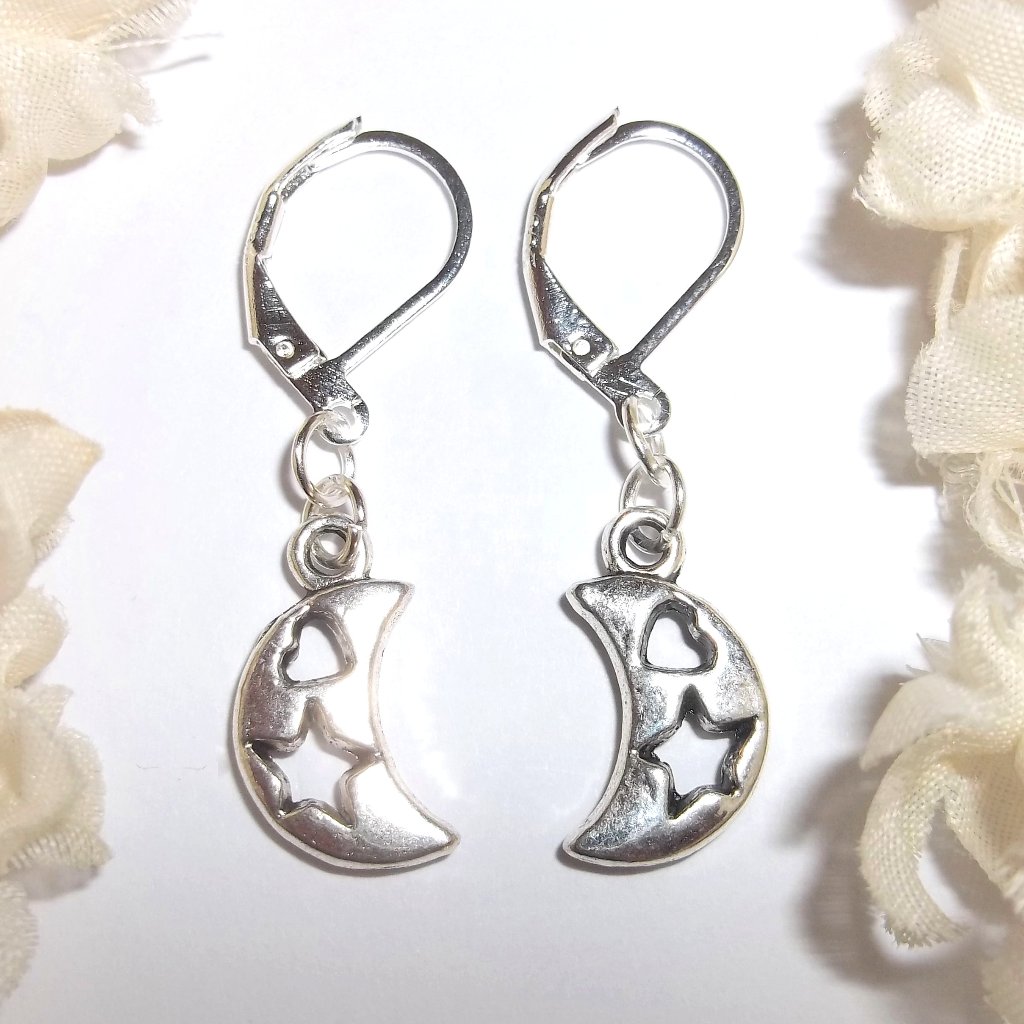 Earring Silver Moon Star Earring Earring Dangle Drop Earring Set Jewlery A372